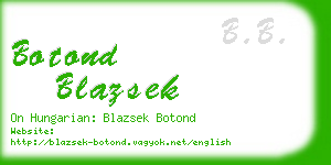 botond blazsek business card